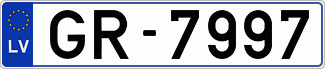 Auto numura zīme GR7997