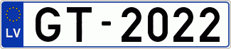 Auto numura zīme GT2022