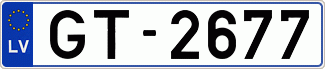 Auto numura zīme GT2677