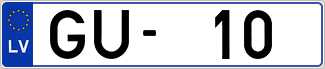 Auto numura zīme GU10
