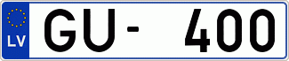 Auto numura zīme GU400