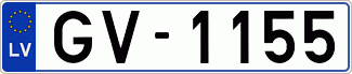 Auto numura zīme GV1155