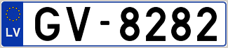 Auto numura zīme GV8282