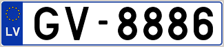 Auto numura zīme GV8886