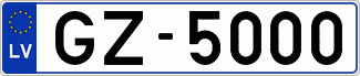 Auto numura zīme GZ5000