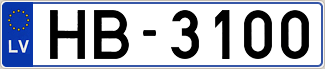 Auto numura zīme HB3100