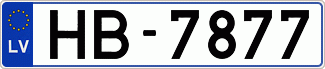 Auto numura zīme HB7877