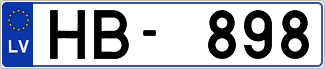 Auto numura zīme HB898