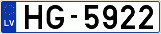 Auto numura zīme HG5922