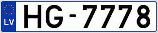 Auto numura zīme HG7778