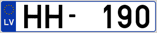 Auto numura zīme HH190