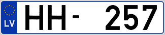 Auto numura zīme HH257