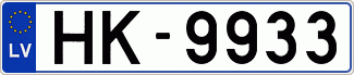 Auto numura zīme HK9933