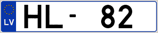 Auto numura zīme HL82