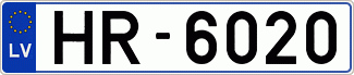 Auto numura zīme HR6020