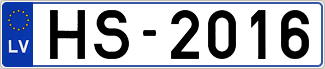 Auto numura zīme HS2016