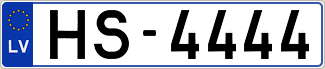 Auto numura zīme HS4444