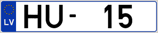 Auto numura zīme HU15