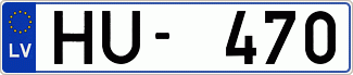 Auto numura zīme HU470