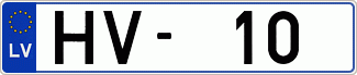 Auto numura zīme HV10