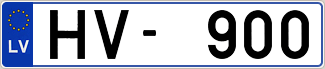 Auto numura zīme HV900
