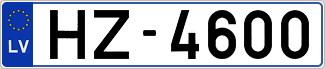 Auto numura zīme HZ4600