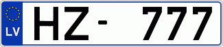 Auto numura zīme HZ777