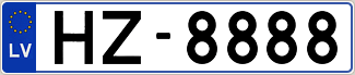 Auto numura zīme HZ8888