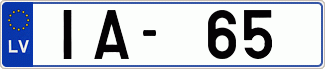 Auto numura zīme IA65