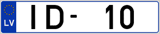 Auto numura zīme ID10