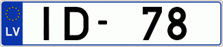 Auto numura zīme ID78