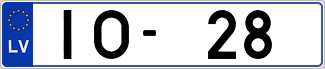 Auto numura zīme IO28