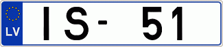 Auto numura zīme IS51