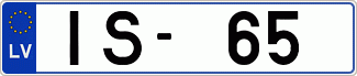 Auto numura zīme IS65