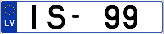 Auto numura zīme IS99