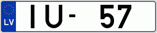 Auto numura zīme IU57