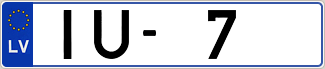 Auto numura zīme IU7