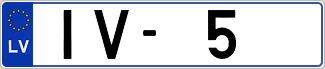 Auto numura zīme IV5