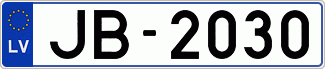 Auto numura zīme JB2030