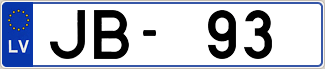 Auto numura zīme JB93