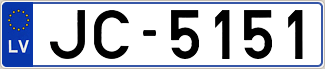 Auto numura zīme JC5151