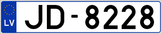 Auto numura zīme JD8228