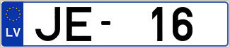 Auto numura zīme JE16
