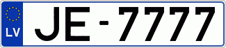 Auto numura zīme JE7777