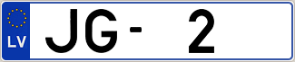 Auto numura zīme JG2