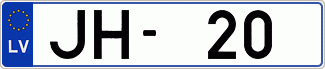 Auto numura zīme JH20