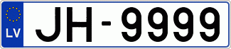 Auto numura zīme JH9999