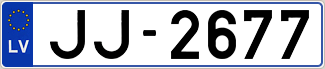 Auto numura zīme JJ2677