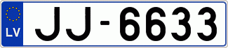 Auto numura zīme JJ6633
