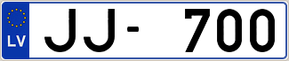 Auto numura zīme JJ700